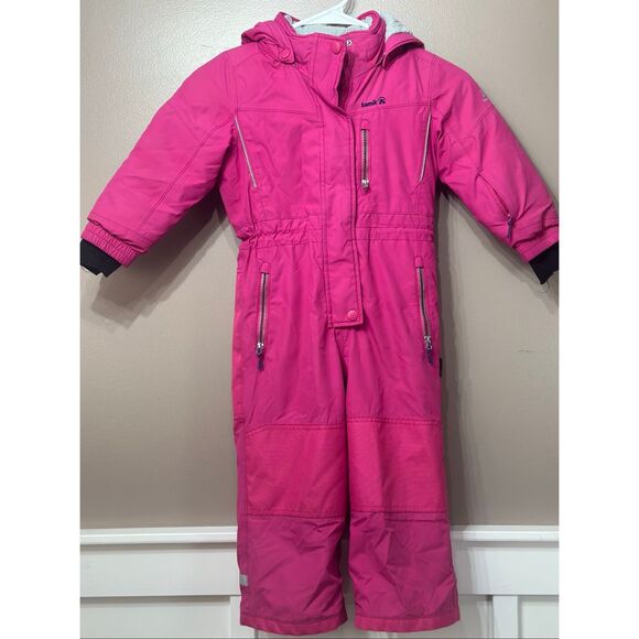 Kamik Lazer Hot Pink One Piece Snowsuit Toddler Girl's 3T - Picture 2 of 12